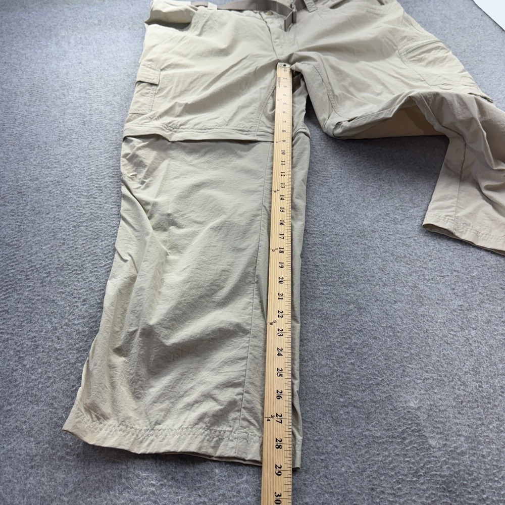 Columbia Silver Ridge Convertible Pants Men 40x29 Belted Hiking Cargo Beige Work - Picture 4 of 12